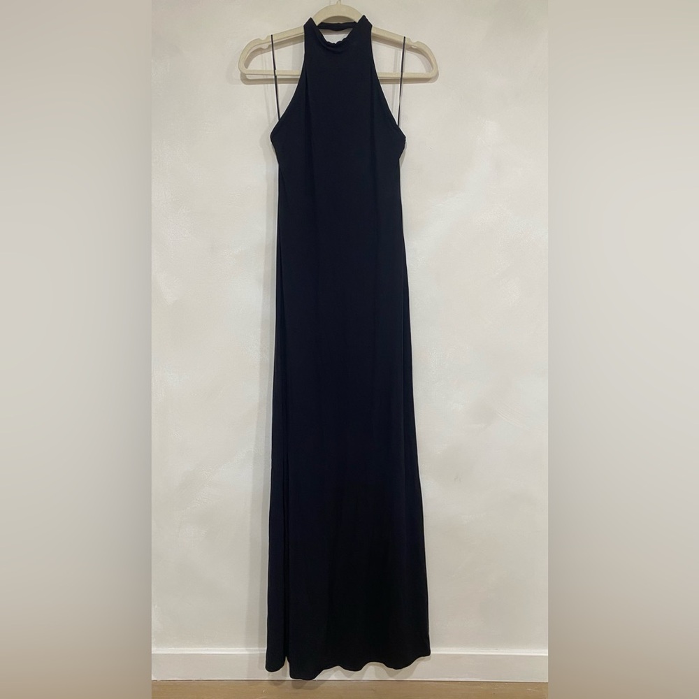 Naked Wardrobe Halter Maxi Dress Black Small